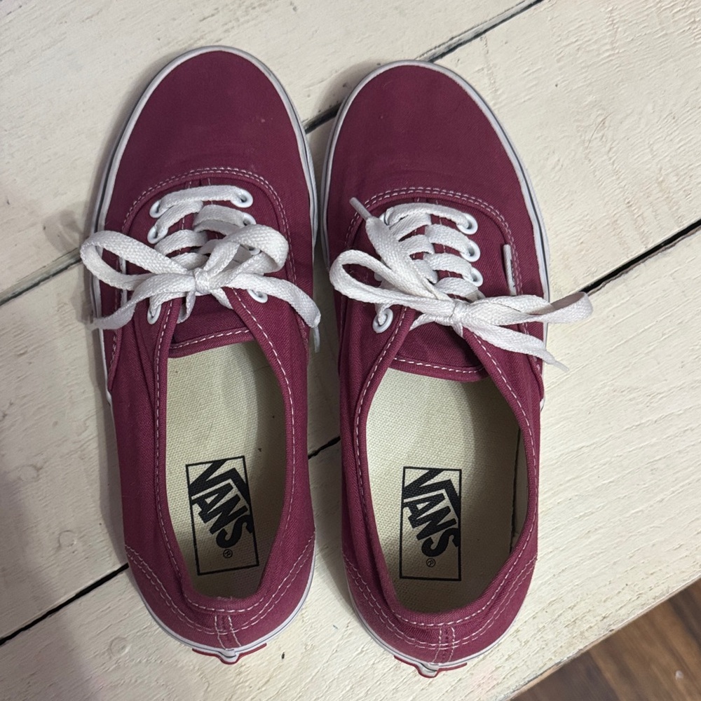 Vans Women's Maroon Canvas Sneakers